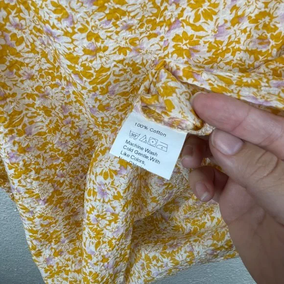 Cider Yellow Floral Cut Out Mini Dress NWT - Picture 7 of 8